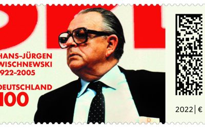 Hans-Jürgen Wischnewski auf neuer Sonderbriefmarke anlässlich 100. Geburtstages